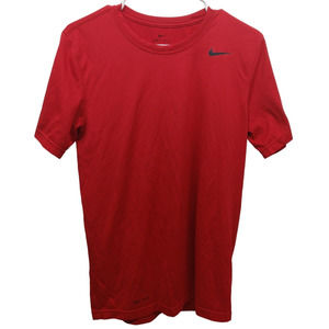Kids Nike Running Dri-Fit Men Size Small Red Short Sleeve Crew-Neck‎ T-Shirt